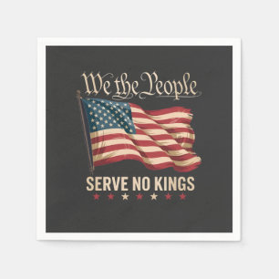 Wij Het Volk Dienen Geen Koning USA Patriottisch Servet