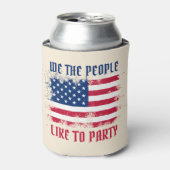 Wij, het volk Funny Distress USA Vlag op 4 juli Blikjeskoeler (Blikje Voorkant)