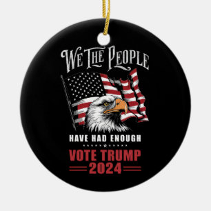 Wij het Volk Hebben Genoeg Gestemd Trump 2024 Keramisch Ornament