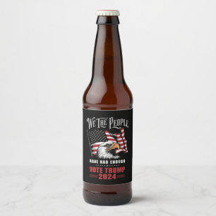 Wij, het volk, hebben genoeg stemmen gehad Trump 2 Bier Etiket