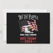 Wij, het volk, hebben genoeg stemmen gehad Trump 2 Kaart (Voorkant)