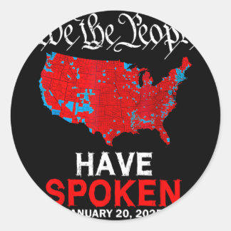 Wij Het Volk Hebben Gesproken 20 Januari 2025 Trum Ronde Sticker