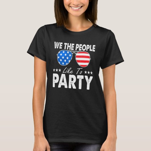 Wij, het volk, houden van de vierde van juli Ameri T-shirt (Voorkant)