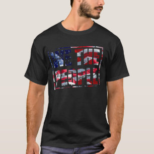 “Wij het volk” met een rubber stempel effect en st T-shirt
