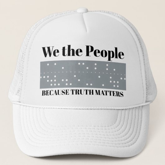 Wij het Volk Omdat Waarheid Ertoe Doet ITA2 Code Trucker Pet (Voorkant)