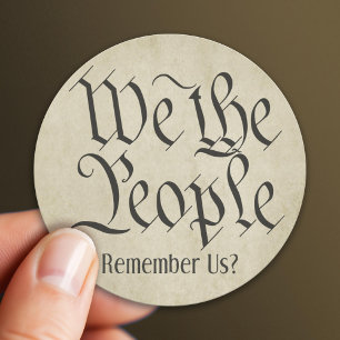 Wij, het volk! ronde sticker