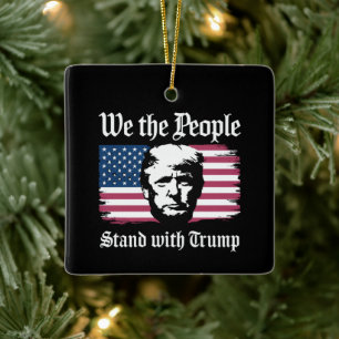 Wij, het volk, staan achter Donald Trump Support 2 Keramisch Ornament