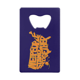 Wij, het volk, staan samen kredietkaart flessenopener