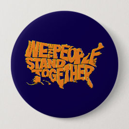 Wij, het volk, staan samen ronde button 4,0 cm