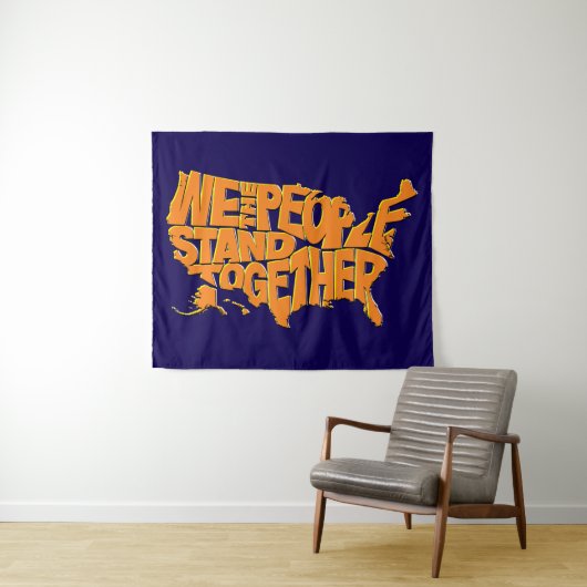 Wij, het volk, staan samen wandkleed (In Situ (horizontaal))