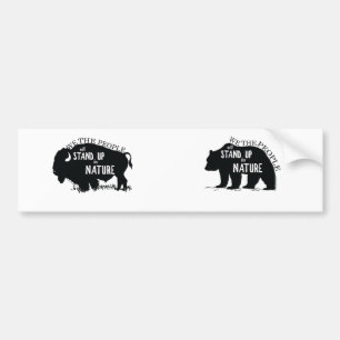 Wij, het volk, staan voor natuur - beer bumpersticker