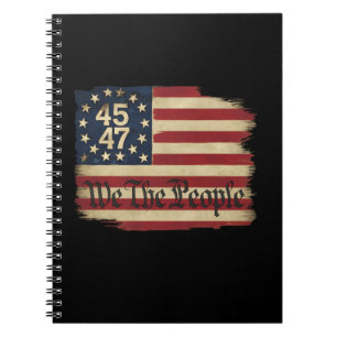 Wij Het Volk Trump 45 47 Vervallen Vintage Vlag Notitieboek