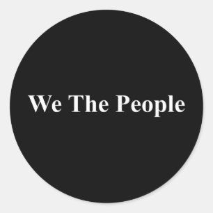 Wij Het Volk Verenigde Staten Democratie Trump Pro Ronde Sticker