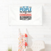 Wij het Volk zullen de lafaards nooit vergeten Spandoek (Insitu)