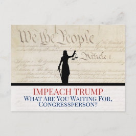 Wij, het Volkscongres Impeach Trump Lady Justice Briefkaart