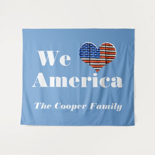 Wij houden van Amerika Wandkleed (Voorkant (horizontaal))