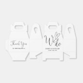 Wij houden van een zwart-wit bruiloft bedankdoosjes (Uitgevouwen)