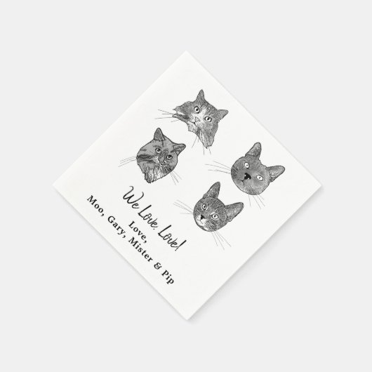 Wij houden van, houden van huisdieren aangepaste h servet (Hoek)