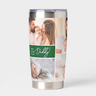 Wij houden van je Daddy Custom Foto's Vaderdag gro Geïsoleerde Drinkbeker