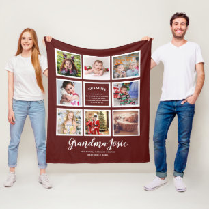 Wij houden van oma foto collage op maat gemaakt fleece deken