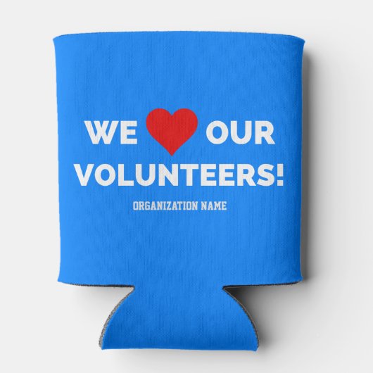 wij houden van onze vrijwilligers blikjeskoeler (Achterkant)