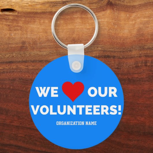 wij houden van onze vrijwilligers sleutelhanger (Voorkant)