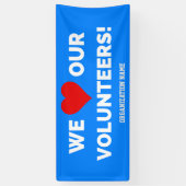 wij houden van onze vrijwilligers spandoek (Verticaal)