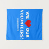 wij houden van onze vrijwilligers wandkleed (Voorkant (horizontaal))