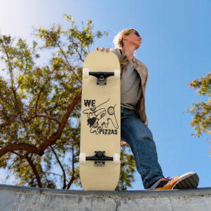 Wij houden van pizza's - Pizza Love - ASL ILY De O Skateboard