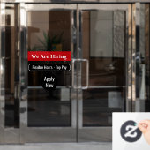 Wij huren het Venster van de Werkgelegenheid van h Raamsticker (Kantoordeur)