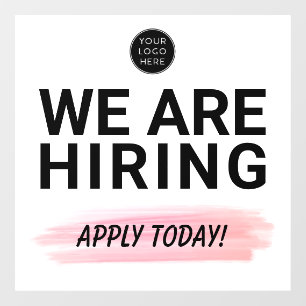 Wij huren vandaag de dag uw bedrijf aan raamsticker