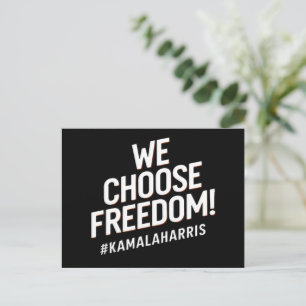 Wij kiezen voor Freedom Kamala Harris 2024 Briefkaart