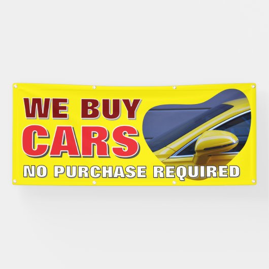 Wij kopen gebruikte auto's aangepaste banner (Horizontaal)