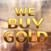 Wij kopen goud edelmetalen winkel raamsticker (Vel 2)