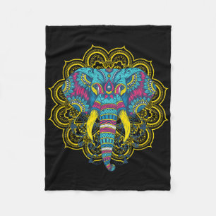 Wij Liegen Olifanten Olifant Mandala Patroon Indi Fleece Deken