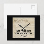 Wij, mensen, geen fascisme op mijn horloge briefkaart (Voorkant / Achterkant)