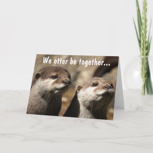 Wij Otter zijn samen Feestdagen Kaart (Voorkant)