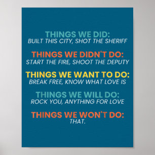 Wij Retro Vintage Dingen Die We Niet Wilden Poster
