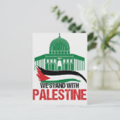 Wij staan achter Palestina Briefkaart (Staand voorkant)