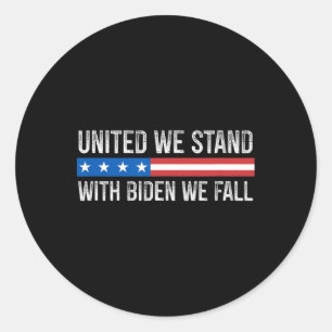 Wij staan - met Biden Herfsten we - stijl - Ronde Sticker