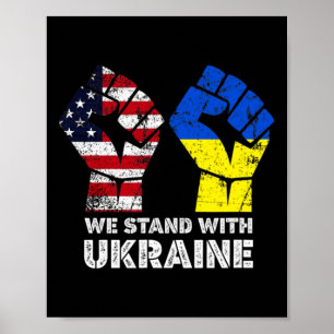 Wij Staan Met Oekraïne Amerika Staan Met Oekraïne Poster