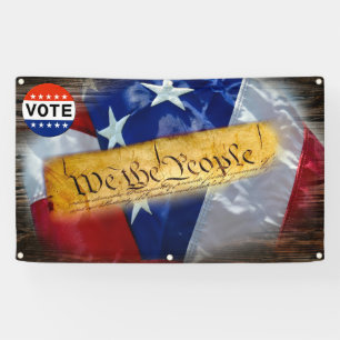 Wij stemmen over de Amerikaanse grondwet Spandoek