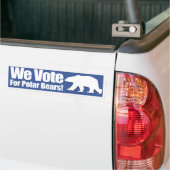 Wij stemmen voor de Bumpersticker van Polar Beren (Op Truck)