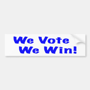 Wij stemmen, wij winnen bumpersticker