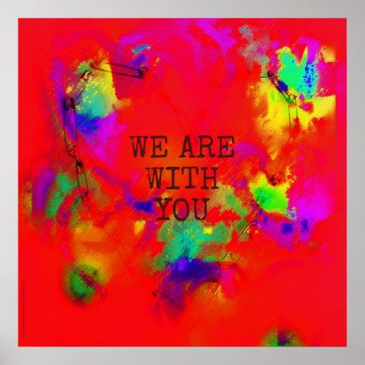Wij steunen diversiteit, hart abstract poster (Voorkant)