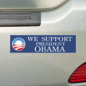 Wij steunen Obama-Bumpersticker Bumpersticker (Op auto)