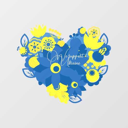 Wij steunen Oekraïne Raamsticker (Vel)