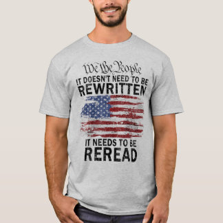 Wij The People 1776 vlaggen dat het niet hoeft te  T-shirt