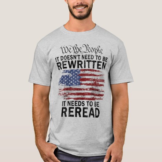 Wij The People 1776 vlaggen dat het niet hoeft te  T-shirt (Voorkant)