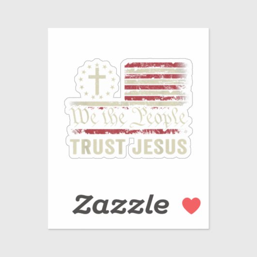 Wij The People Trust Jesus - Verenigde Staten - Ch Sticker (Vel)